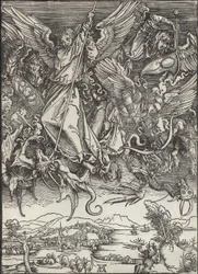 San Miguel luchando contra el dragón